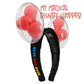 Red Mickey Mouse Balloon Light-Up Ears Headband for Adults