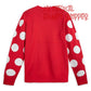 Red Minnie Mouse Adult Knit Sweater