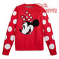 Red Minnie Mouse Adult Knit Sweater