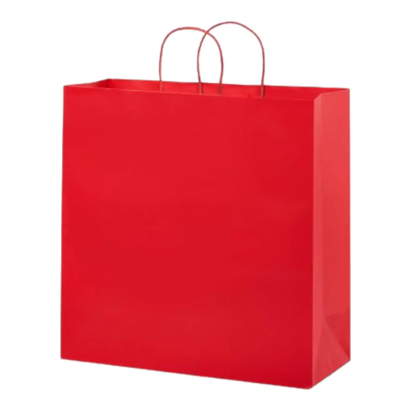 Red paper gift bag with handles
