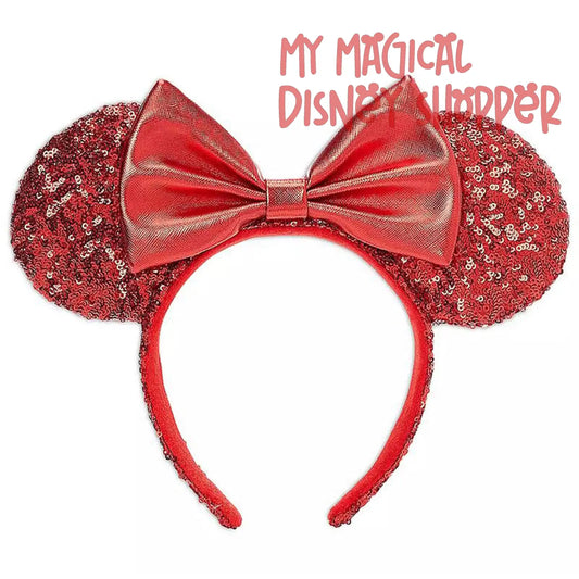 Red Sequin Disney Minnie Ear Headband