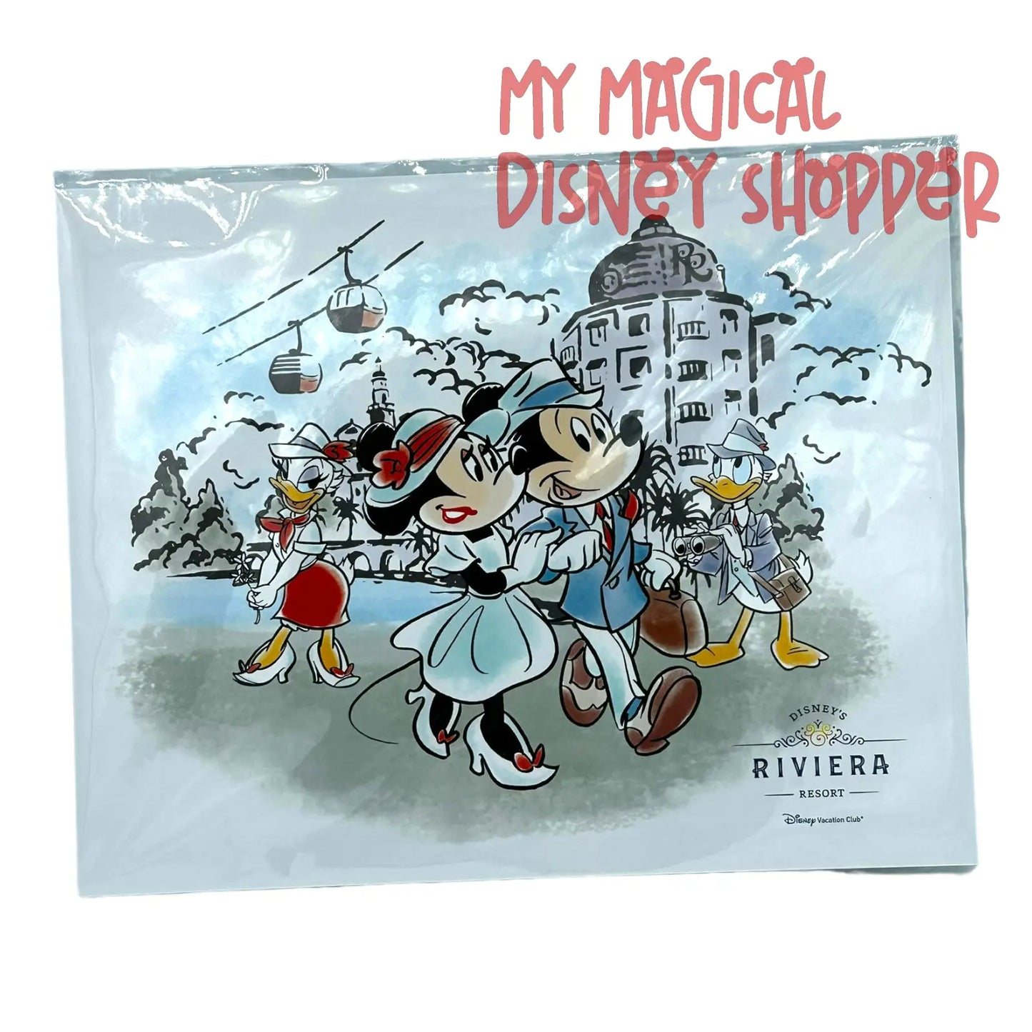 Disney Riviera Resort DVC Mickey & Minnie Art Print 8x10 🏝️✨