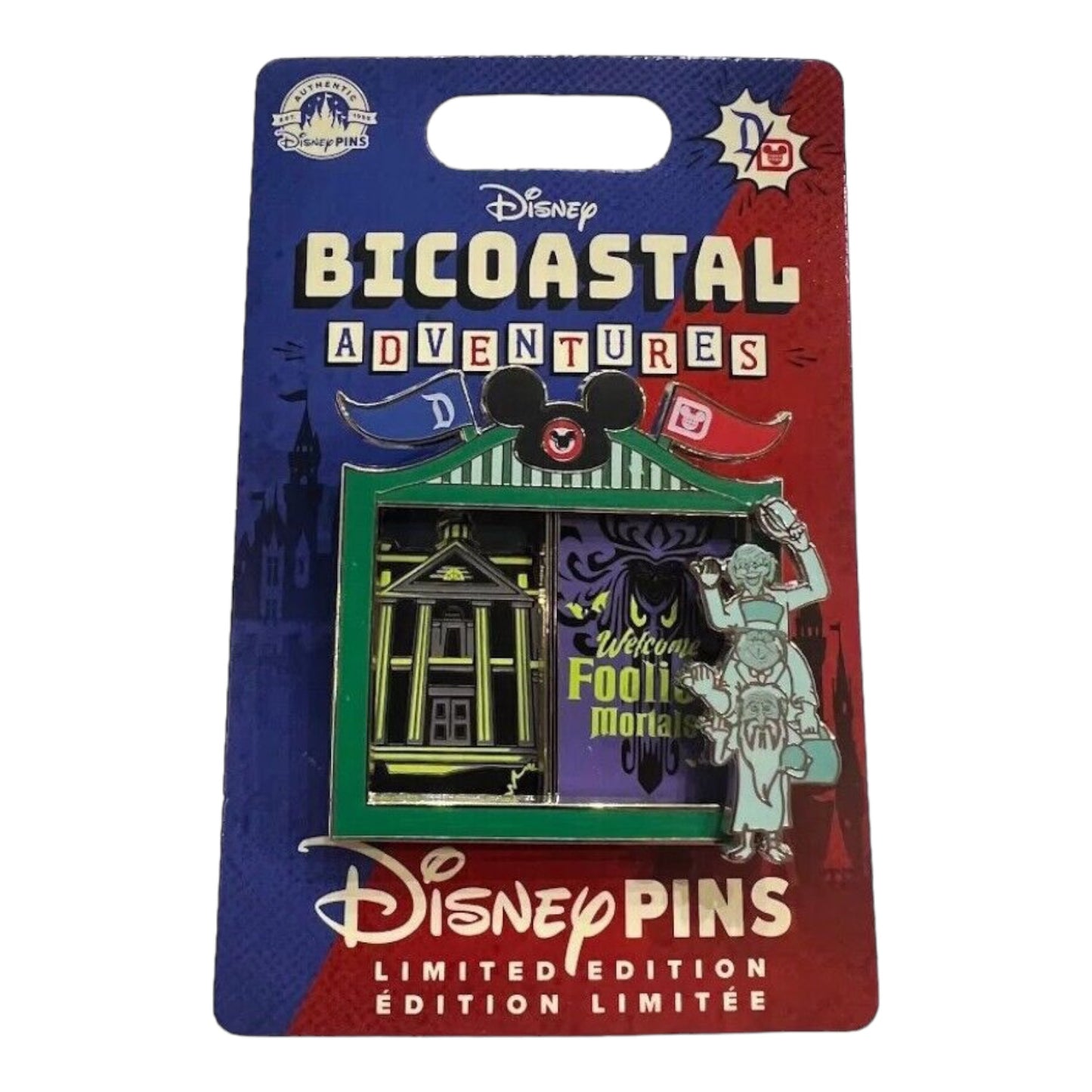 Disney Bicoastal Adventures Haunted Mansion Pin - Limited Edition