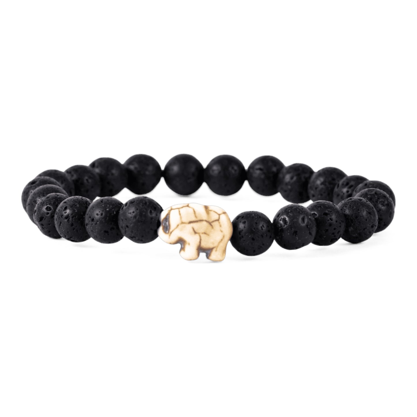 Elephant Tracking The Expedition Bracelet from Fahlo - Lava Stone