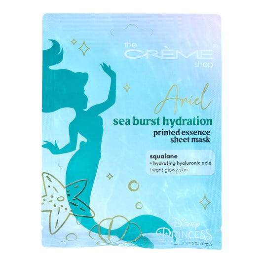 Ariel Sea Burst Hydration Printed Essence Sheet Mask - The Creme Shop X Disney