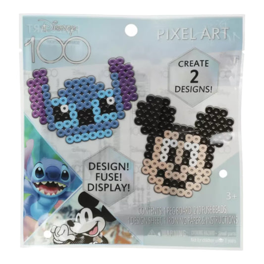 Disney100 Mickey and Stitch Pixel Art Kit Fused Bead Kit