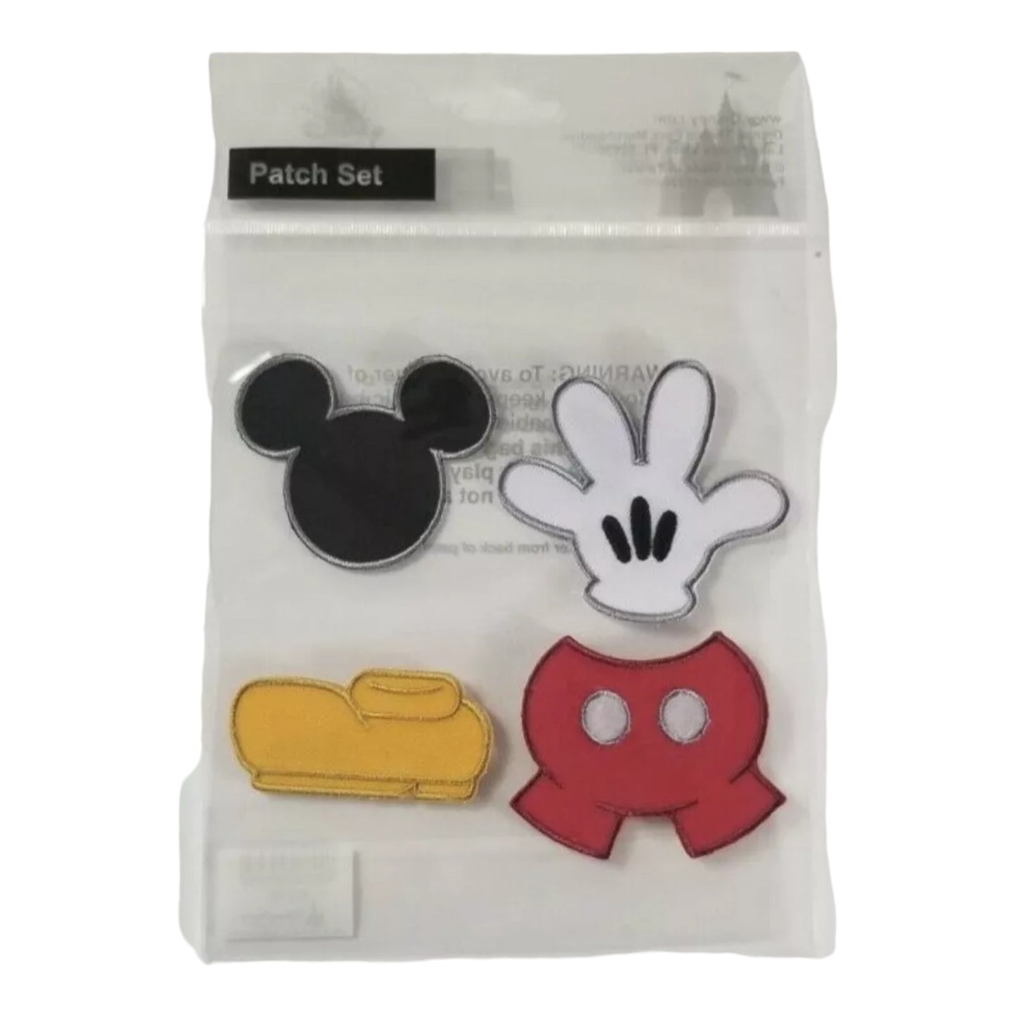 Mickey Mouse Parts Patch Set - Iron On Patches Patch Set of 4