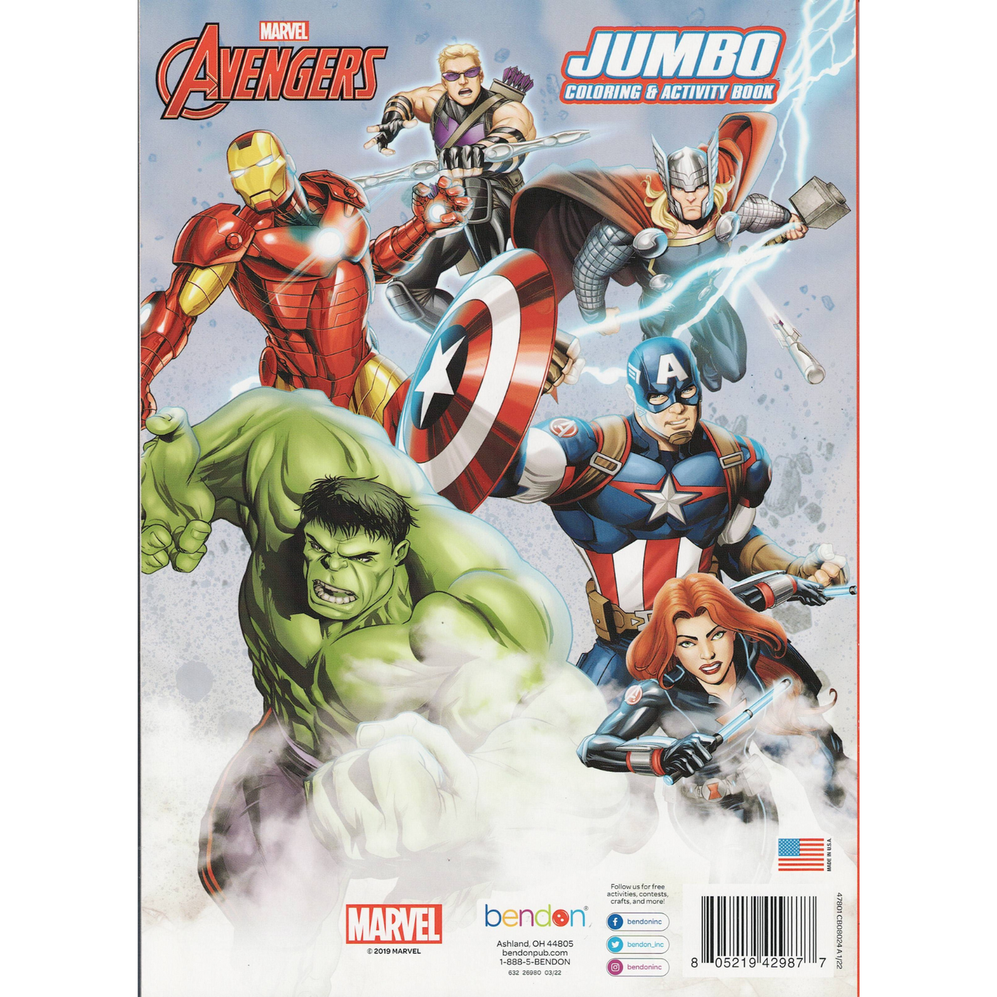 Marvel Avengers Jumbo Coloring & Activity Book - Earth's Mightiest Heroes