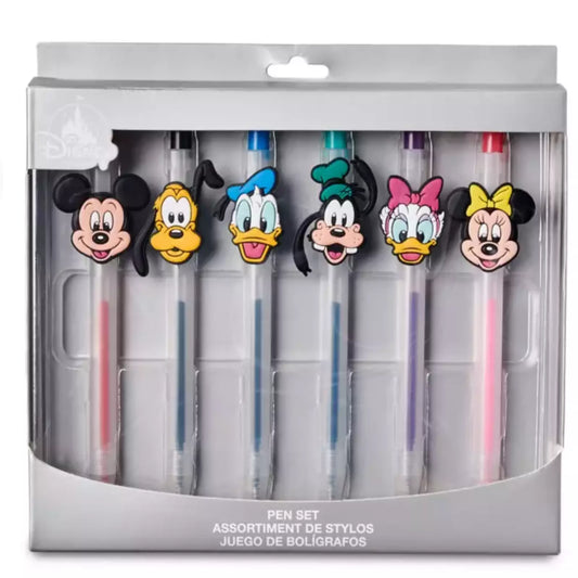 Mickey & Friends 6 Pack Colored Ink Characters Pen Set