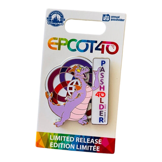 Epcot 40th Anniversary Figment Passholder Limited Edition Pin