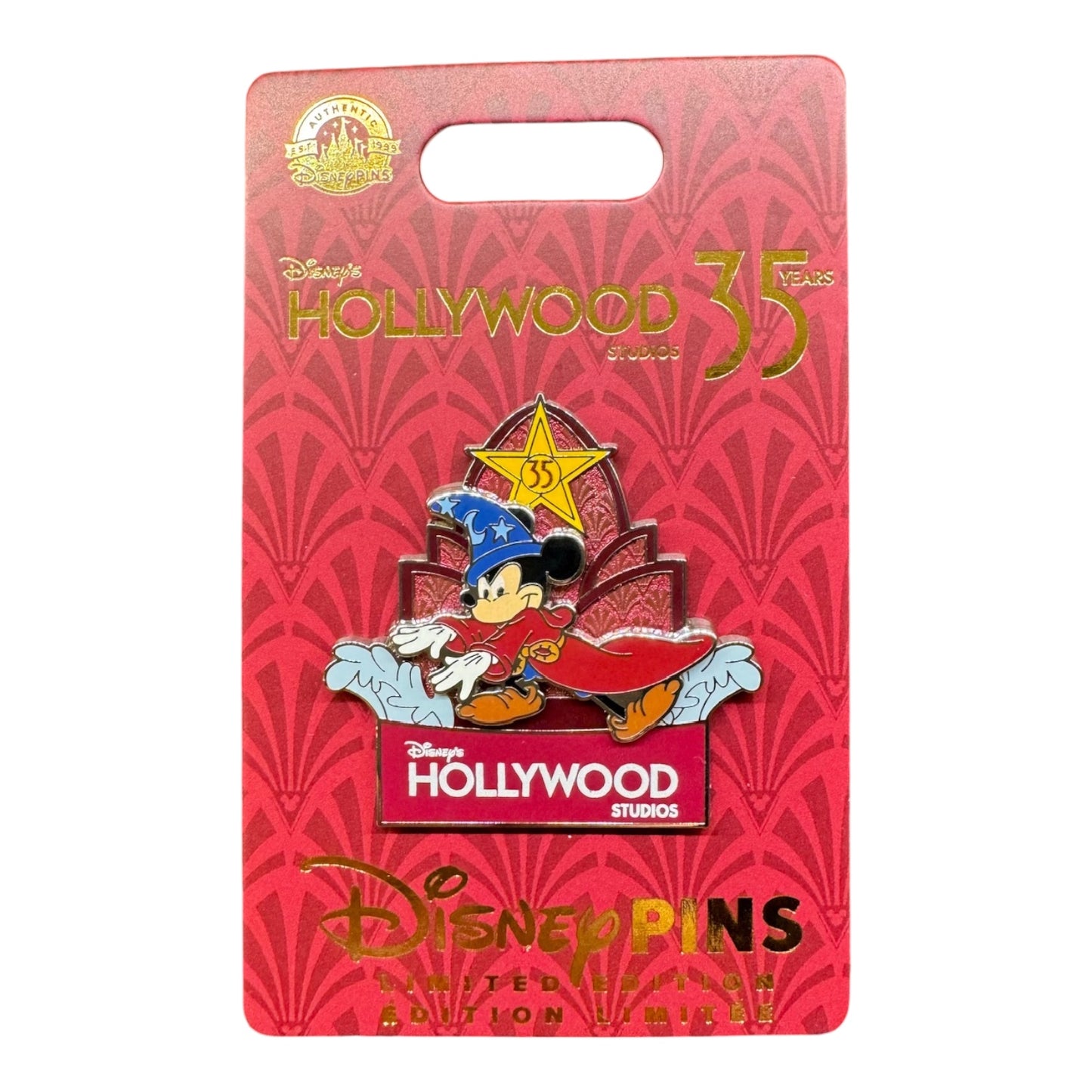 Hollywood Studios - Sorcerer Mickey 35th Anniversary Pin - Limited Edition