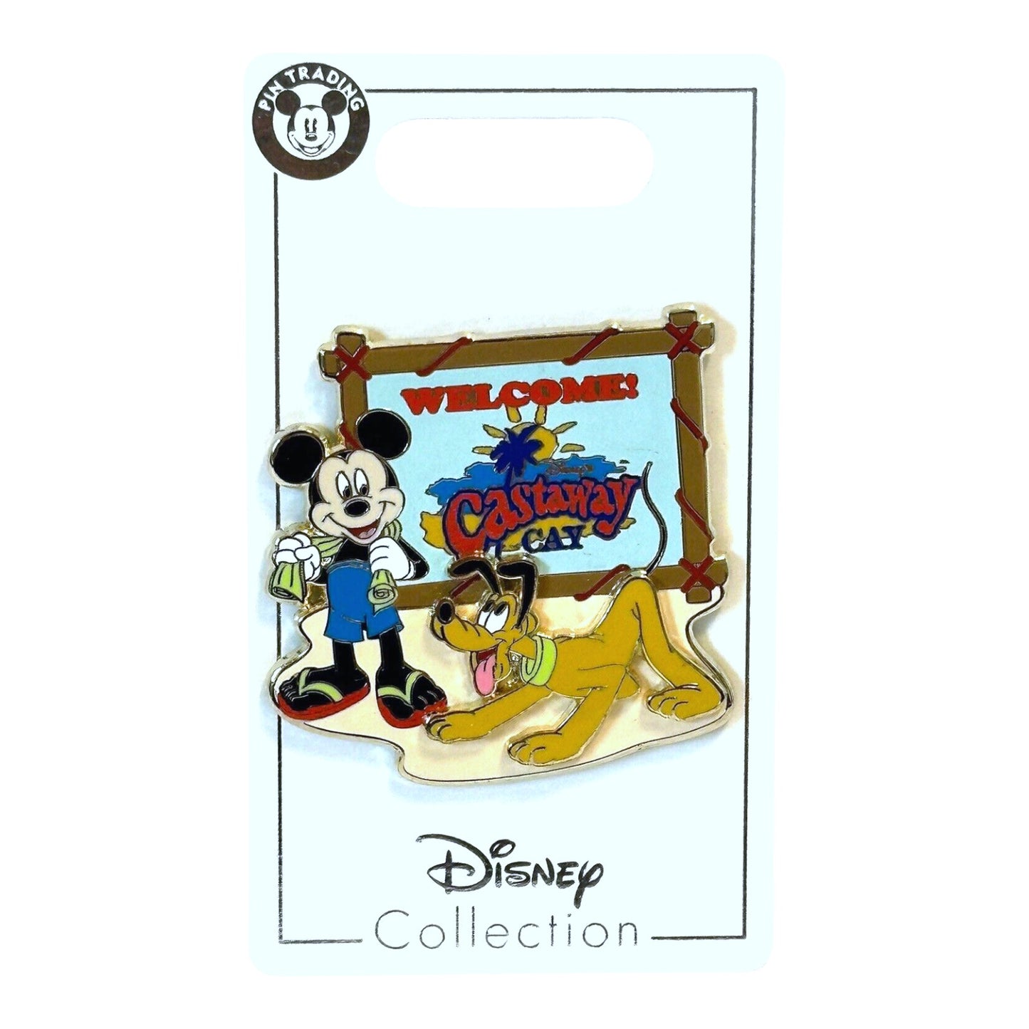 Mickey Pluto DCL Disney Cruise Line Welcome To Castaway Cay Pin