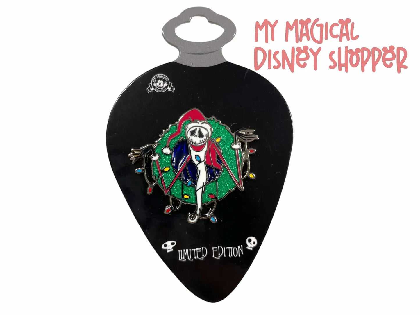 Santa Jack Skellington Pin Ornament Wreath Lights Pin - Limited Edition
