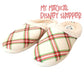 Santa Mickey Holiday Plaid Sherpa Slippers