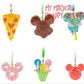 Set of 6 Snacks Disney Ornament Set - Disney Eats - Pizza, Mickey Macaron, Lollipop, Ice Cream Sanwich, Donut and Shaved Ice