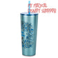 Shimmering Blue Magic Kingdom Starbucks Metal Tumbler