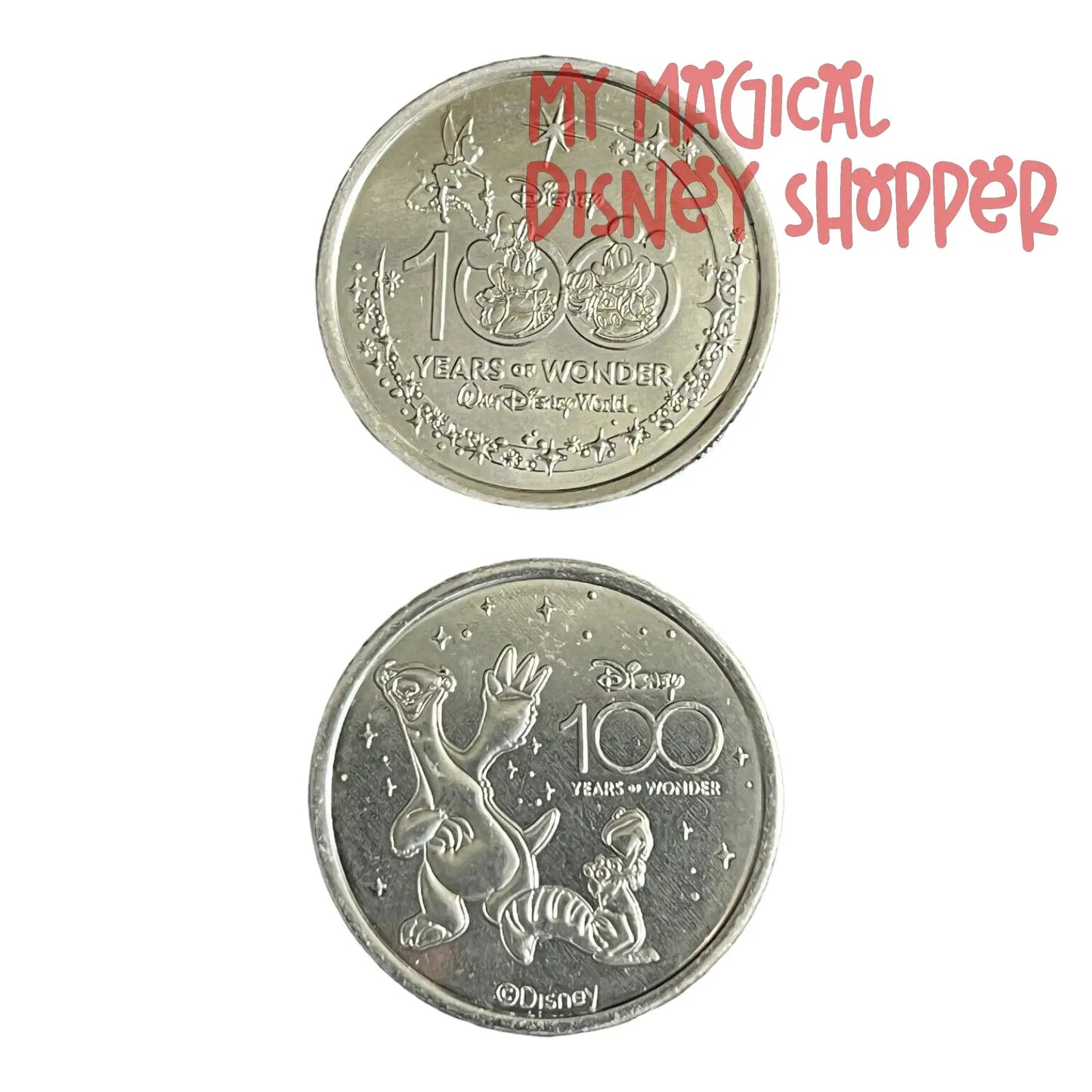 Sid and Scrat from Ice Age Disney 100 Silver Medallion