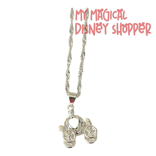 Silver Cinderella's Carriage Necklace