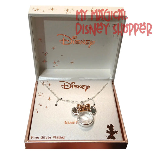 Silver Minnie Mouse Bowtiful Necklace