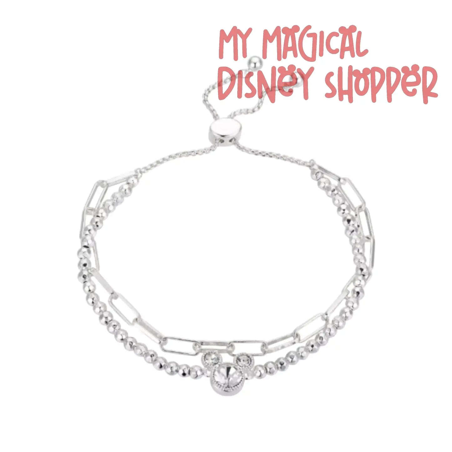 Silver Plated “Mickey Is Forever” Disney Bracelet