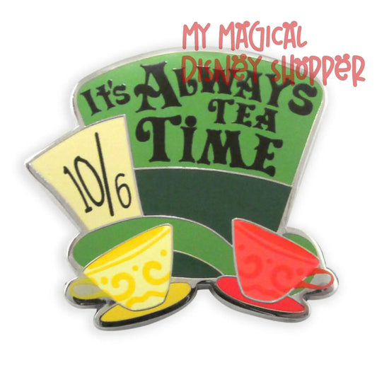 It's Always Tea Time Alice in Wonderland Mad Hatter Pin