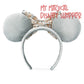 Silver Winter Frost Minnie Mouse Ear Headband