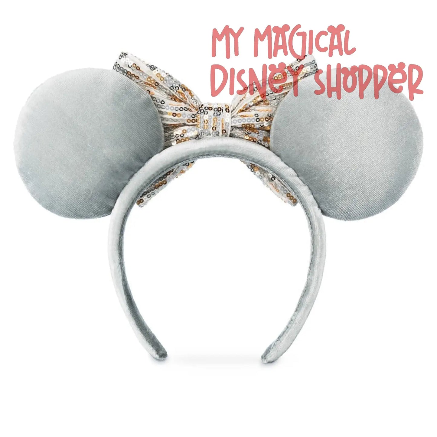 Silver Winter Frost Minnie Mouse Ear Headband
