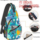 Sling Bag,Stitch Crossbody Sling Backpack Travel Hiking Chest Bag Daypack for Purses Shoulder Bag Women Men's