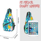 Sling Bag,Stitch Crossbody Sling Backpack Travel Hiking Chest Bag Daypack for Purses Shoulder Bag Women Men's