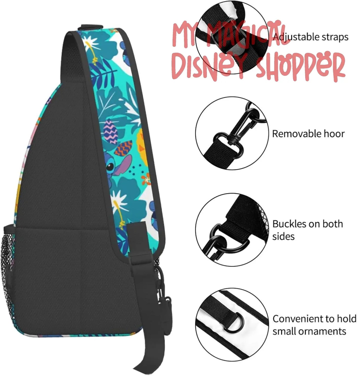 Sling Bag,Stitch Crossbody Sling Backpack Travel Hiking Chest Bag Daypack for Purses Shoulder Bag Women Men's