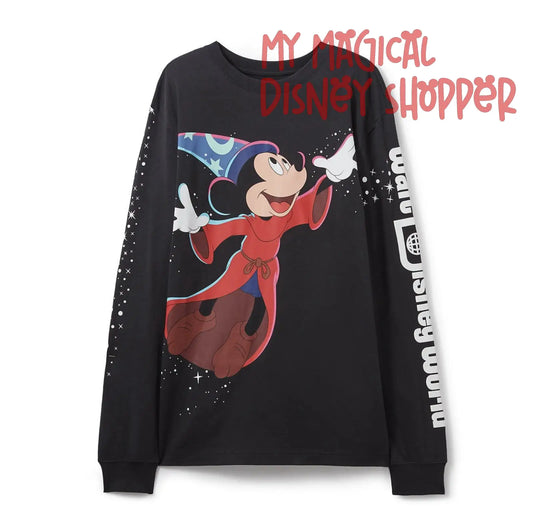 Sorcerer Mickey Long Sleeve Shirt - Unisex Size Small