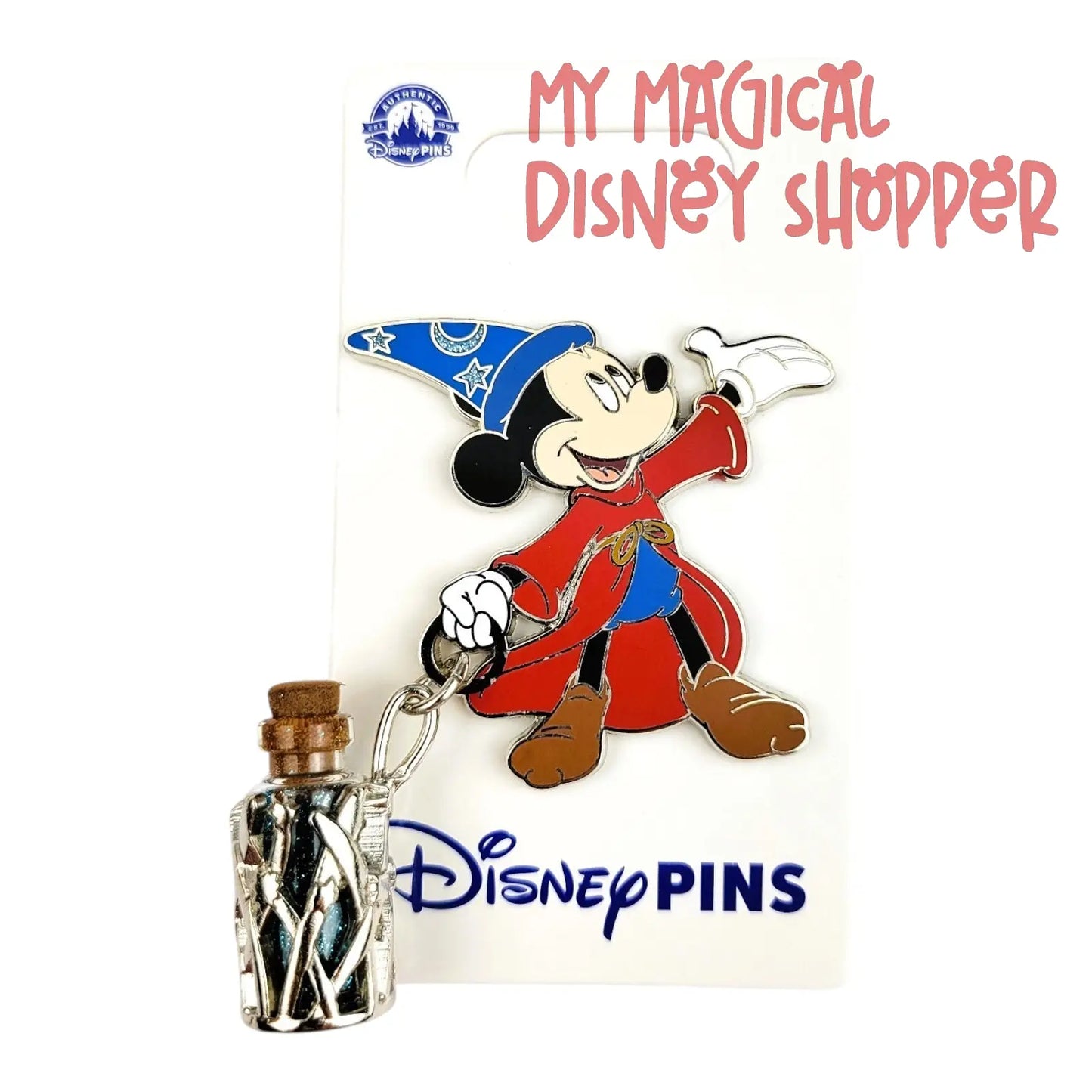 Sorcerer Mickey with Pixie Dust Bottle Pin