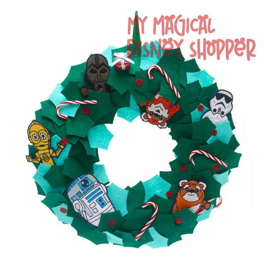 Star Wars Characters Christmas Holiday Door Wreath Decor Disney Parks