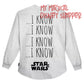 Star Wars "I Know" Spirit Jersey - Unisex Adult Size Medium
