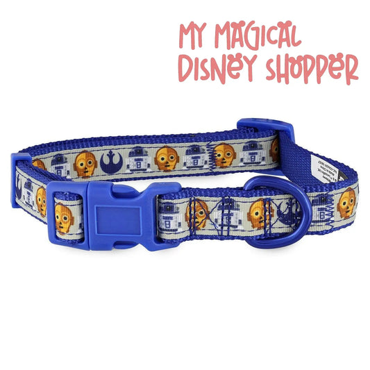 Star Wars Lightside R2-D2 C-3PO Disney Tails Dog Collar