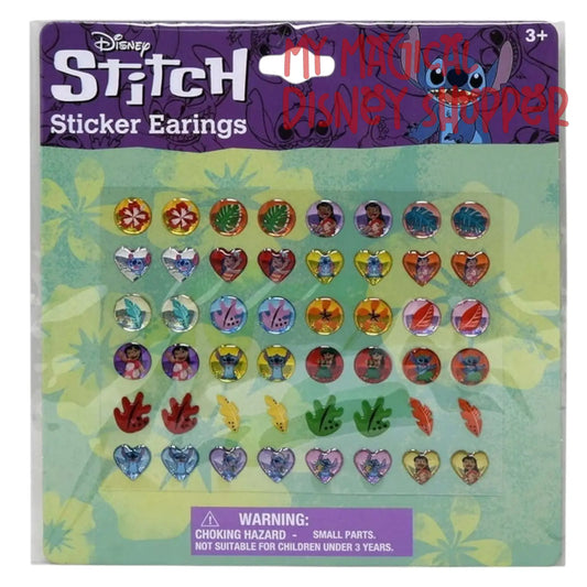 Stitch 24 Pair Press On Sticker Earrings