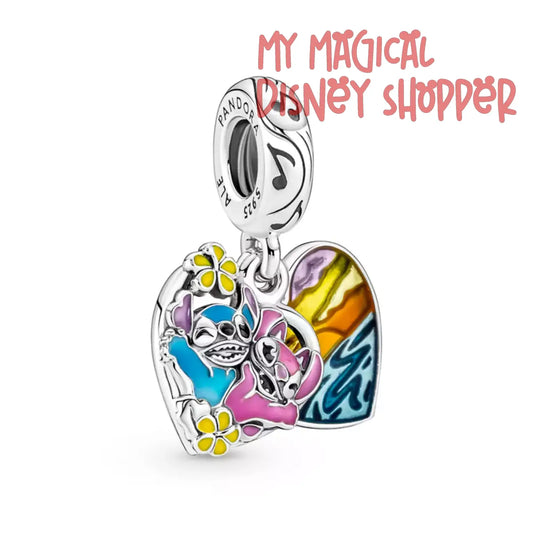 Stitch and Angel Ohana Double Dangle Charm by Pandora – Lilo & Stitch