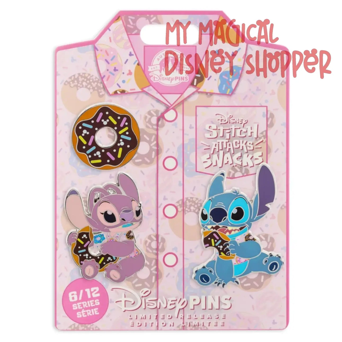 Stitch Attacks Snacks Pin Set Series 6/12