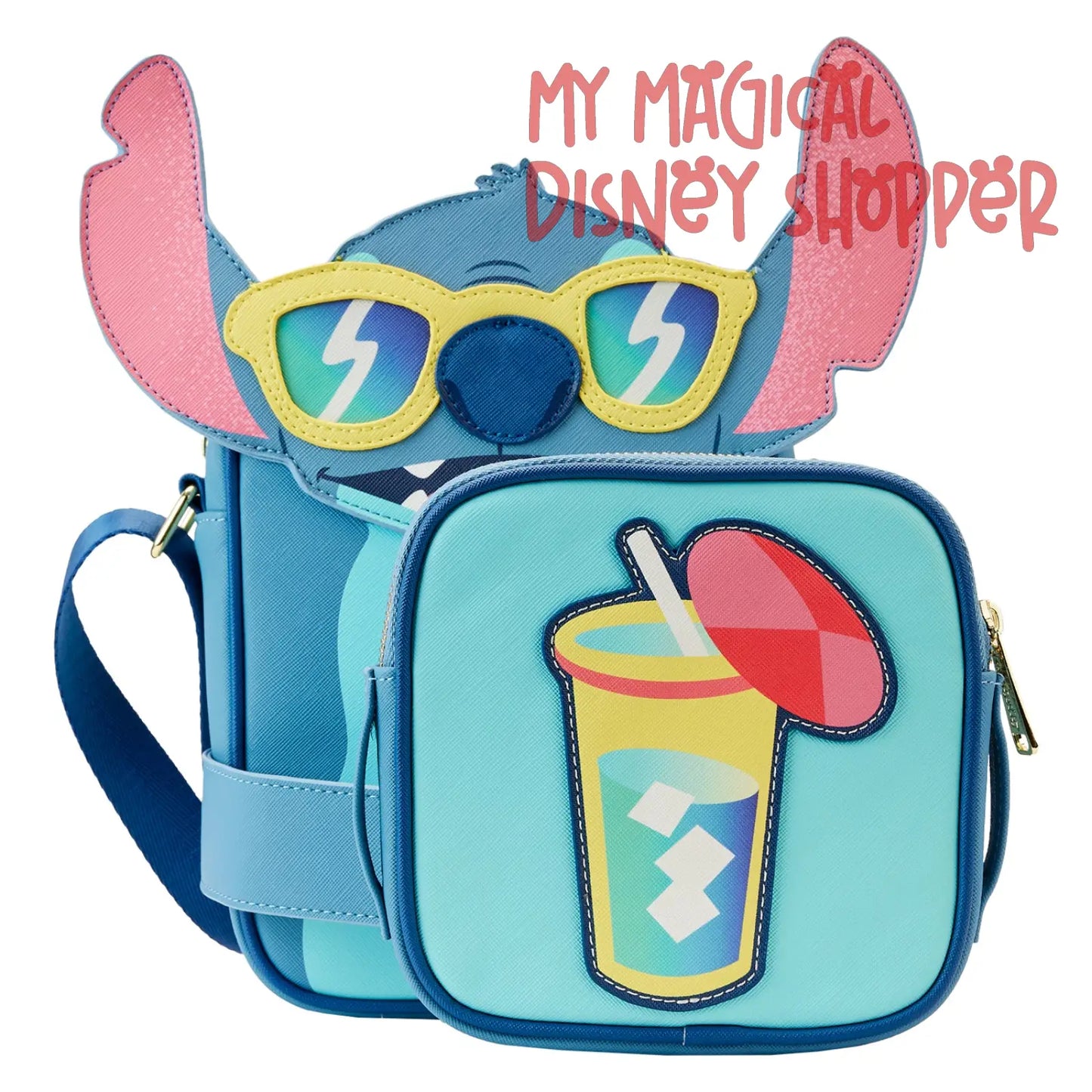 Stitch Beach Day Crossbuddies Disney Parks Loungefly Crossbody Bag