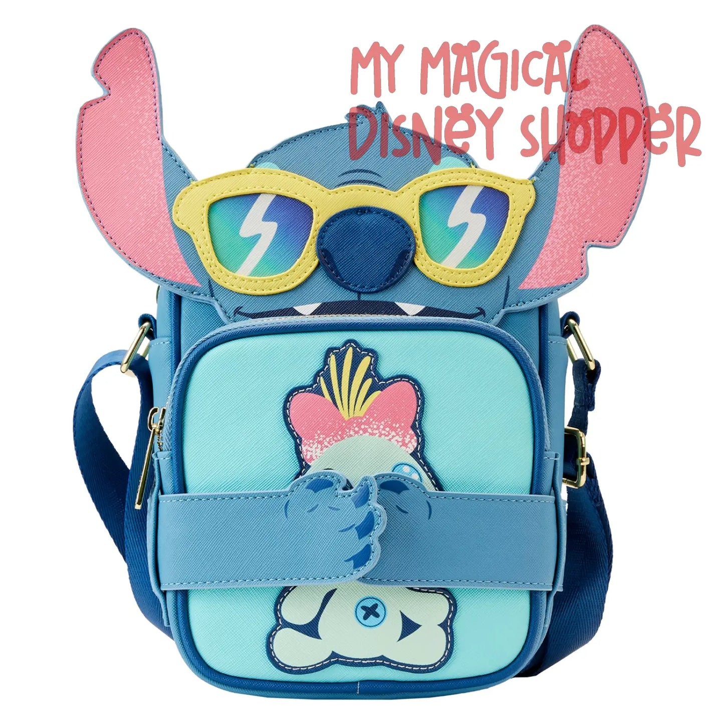 Stitch Beach Day Crossbuddies Disney Parks Loungefly Crossbody Bag