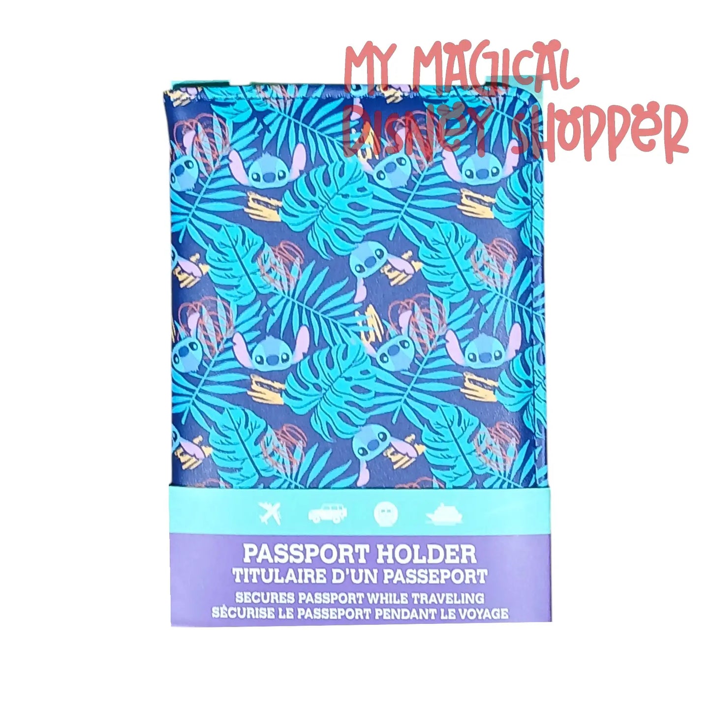 Stitch PU Leather Passport Case Business Name ID Card Holder ✈️💙