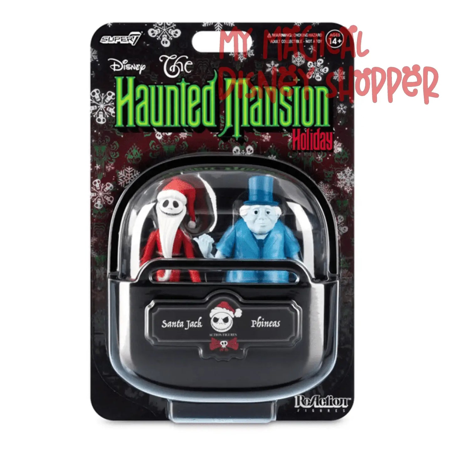 Super7 The Haunted Mansion Holiday Santa Jack & Phineas Figure