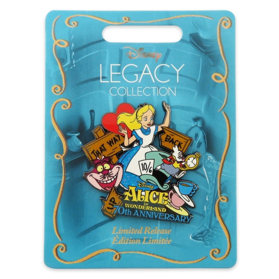 Alice outlet in wonderland, jumbo pin Disney 70th anniversary LE 2000