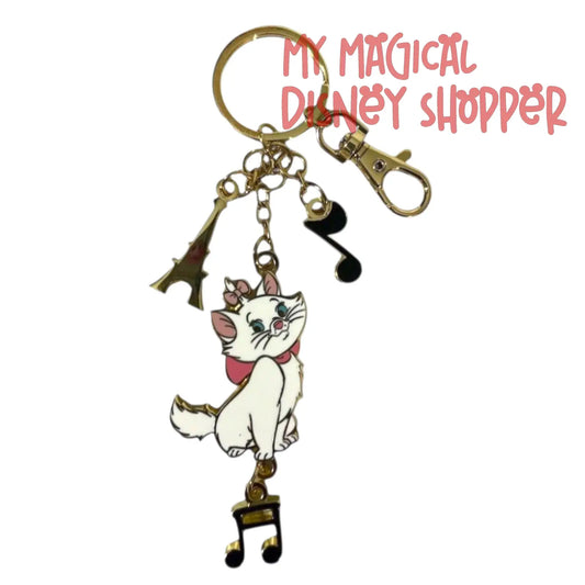 The Aristocats Marie Kitty Gold Keychain Bag Clip