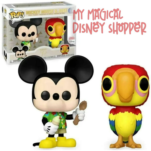The Enchanted Tiki Room - Mickey & Jose Disney Funko Pop Figure Set - 50th Anniversary