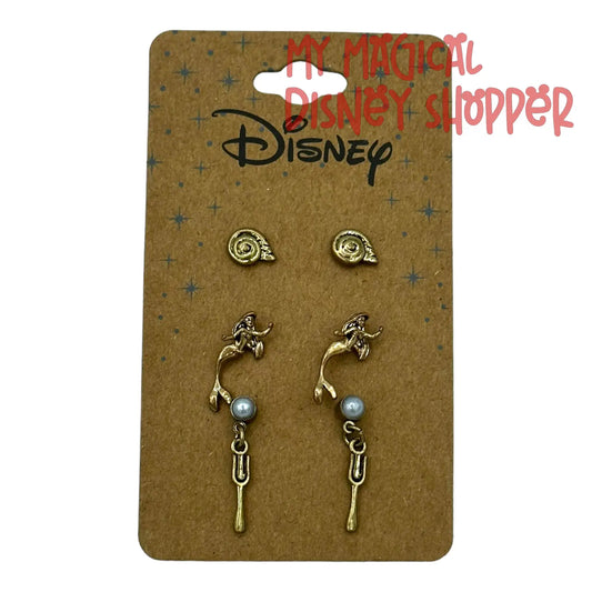 The Little Mermaid 3 Piece Earring Set