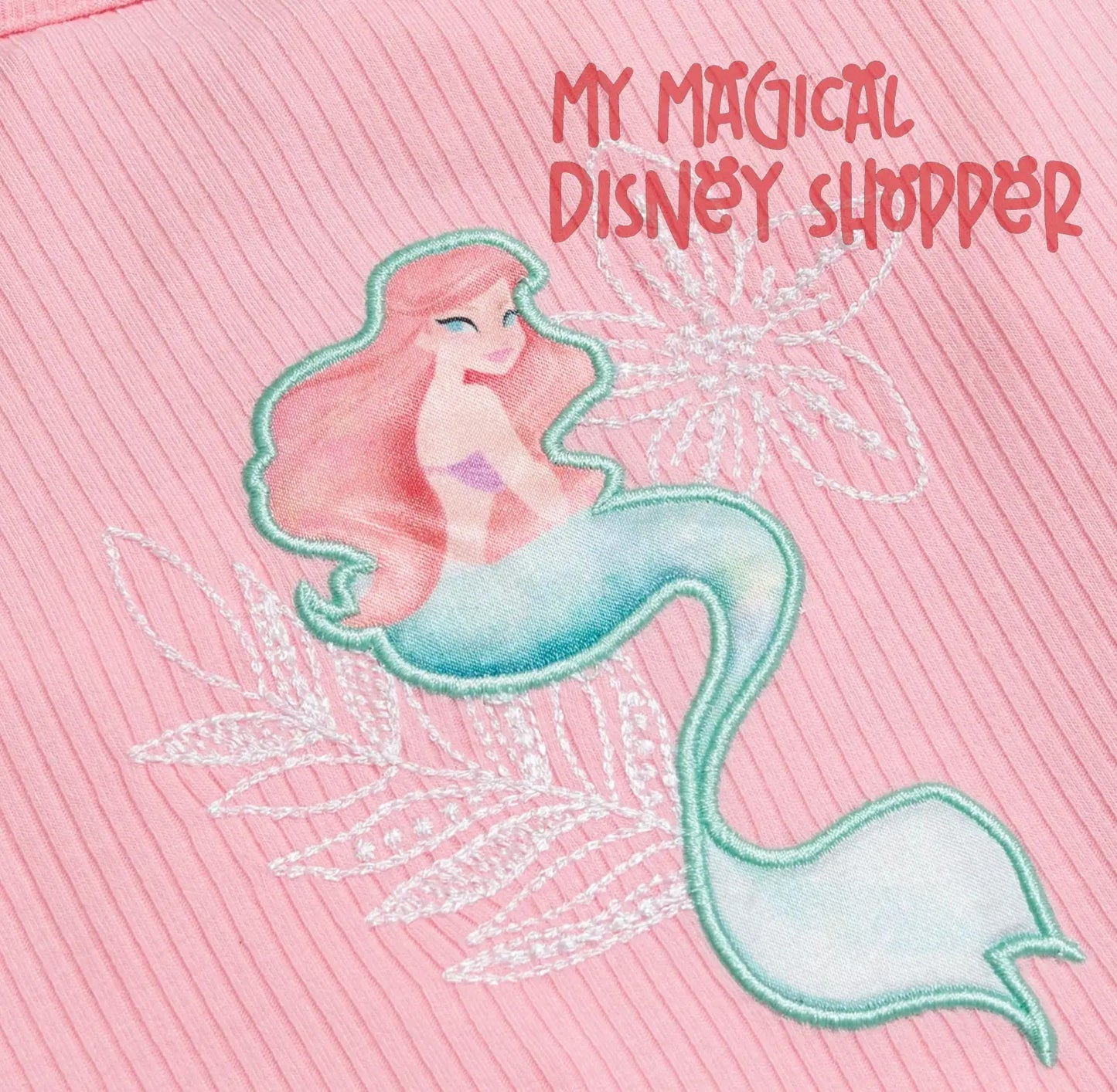 Pink The Little Mermaid Ariel Ladies Ribbed Tank Top - Womens XL