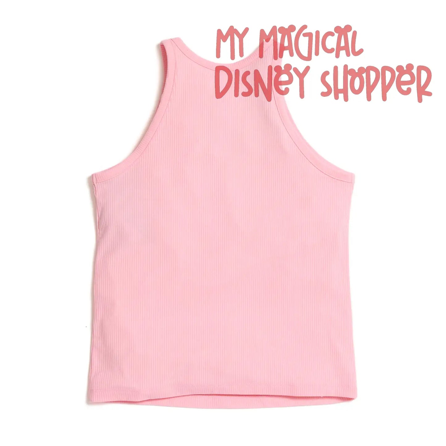 Pink The Little Mermaid Ariel Ladies Ribbed Tank Top - Womens XL