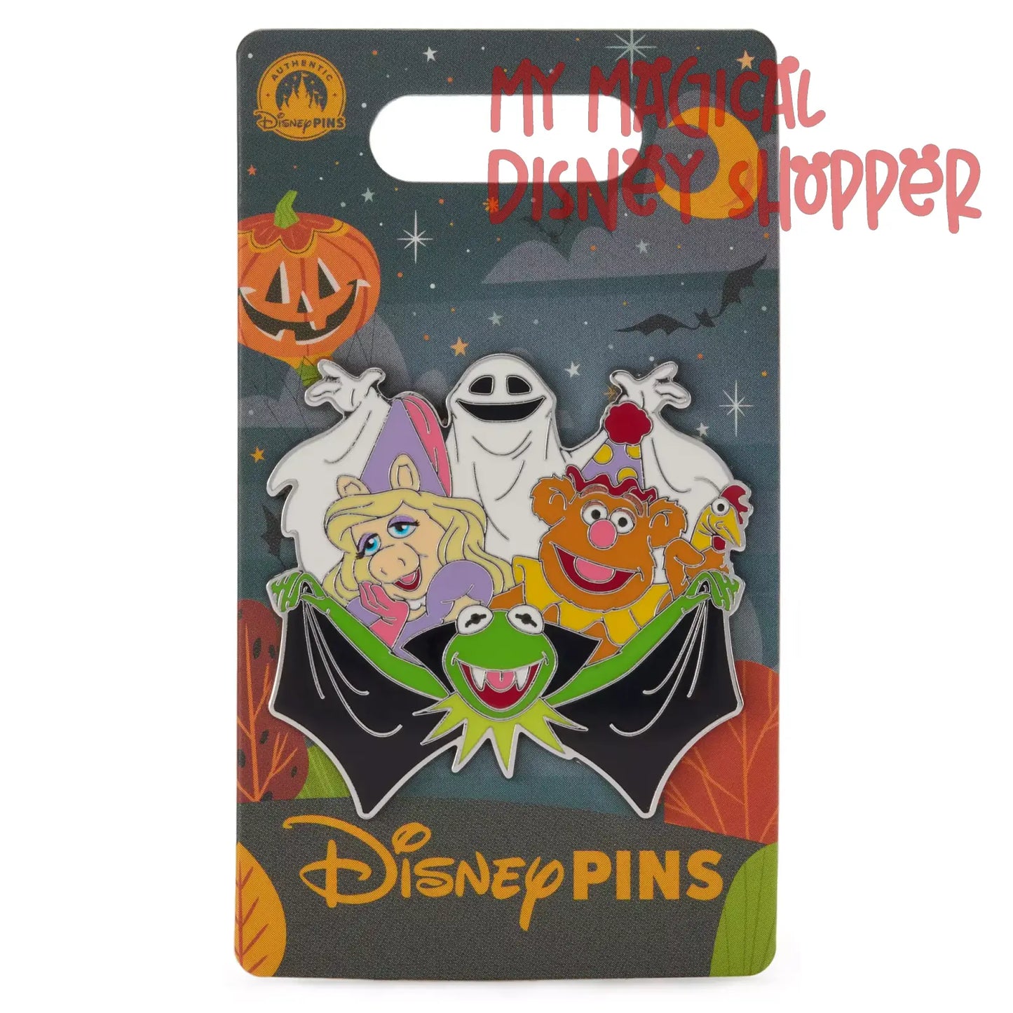 The Muppets Halloween Pin - Kermit the Frog, Miss Piggy, Fozzie Bear