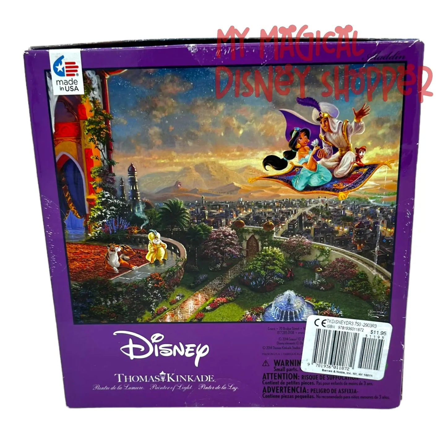 Thomas Kinkade Disney Dreams Collection Aladdin 750 Piece Puzzle
